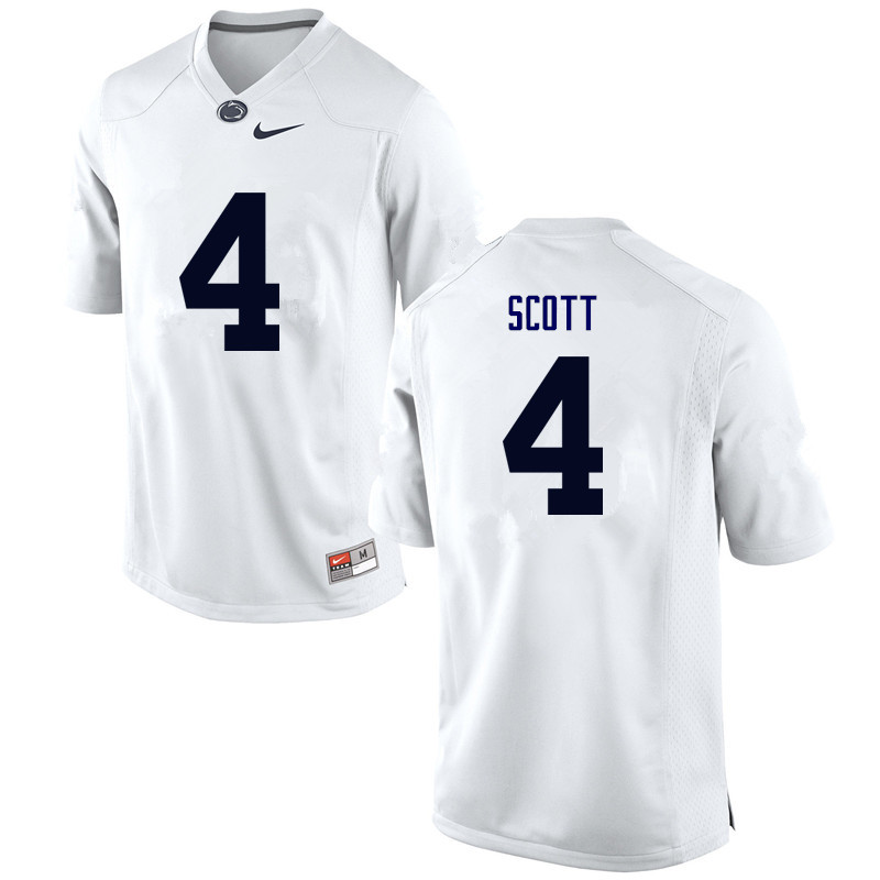 Men Penn State Nittany Lions #4 Nick Scott College Football Jerseys-White